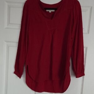 LOFT Rich Red Blouse